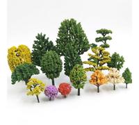kowaku Model Tree Architectural Display Material Landscape Craft Suitable for School Exhibitions Model Workshops Children’s Hobby Activities, Mixed Colors, 8-12cm (Set of 5)