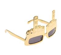 kowaku Novelty Middle Finger Gesture Sunglasses Adult The Glasses, Gold, as described