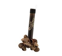 kowaku Nutshell Handbell Handheld Bell Creative Rattle Windchimes Percussion Nut Shell Hand Bell, Hand Wind Chimes for Holiday Kids, B