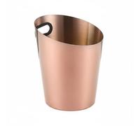 kowaku Outdoor Beverage Ice Bucket Tub Chiller Container with Mirror Or Matte Finish and Rubber Loop Handle in Stainless Steel Suitable for Weddings buffets, Array, Rose Gold, Large 5L