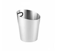 kowaku Outdoor Beverage Ice Bucket Tub Chiller Container with Mirror Or Matte Finish and Rubber Loop Handle in Stainless Steel Suitable for Weddings buffets, Array, Silver, Small 3L