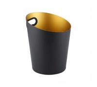 kowaku Outdoor Beverage Ice Bucket Tub Chiller Container with Mirror Or Matte Finish and Rubber Loop Handle in Stainless Steel Suitable for Weddings buffets, Array, Black Gold, Large 5L