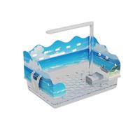 kowaku Pet Bird Bath Box Birds Supplies Bird Shower Parrot Bathing Tub for Canary Lovebirds, A