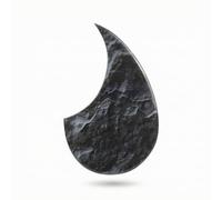 kowaku Pickguard Guitar Scratch Guard Plate Acoustic Teardrop Backing Epoxy Finish Gutta Percha Material Suitable for, Black Rock Water Drop Type Guitar Guard