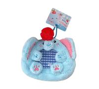 kowaku Plush Doll Keychain Purse Gift Funny Mini Portable Storage Bag Cartoon Plush Doll Bag Pendant Earbuds Case Protect Cover, Blue