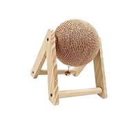 kowaku Rabbit Scratch Toy, Bunny Scratcher with Bell, Durable Scratch Resistant Portable Bunny Scratch Toy Rabbit Scratching Toy Ball for Chinchilla,Large