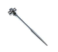 kowaku Ratchet Podger Spanner Scaffold Spanner Ratcheting Socket Wrench Scaffolding Ratchet Podger Podger Wrench 55 Steel Double Sided Tapered End Suitable F, Silver, 21-22mm