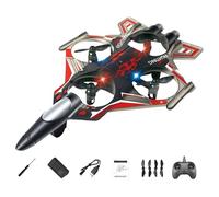 kowaku RC Plane Remote Control Airplane, with Colorful Led Lights Quadcopter,Outdoor Flying Toy,Fixed Wing Aircraft for Kids Boys, red 1 Battery