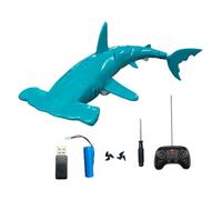 kowaku Remote Control Shark Toy RC Shark Diving Toy Practical, Waterproof Boys Girls Realistic Remote Control Water Toys, Simulation, Cyan