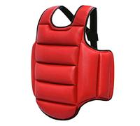 kowaku Reversible Karate Guard Chest Protector Body Boxing Mma Taekwondo Protector Vest for Unisex Kids Sparring Training Martial Arts Sanda, Red Blue S