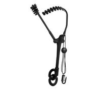 kowaku Saxophone Shoulder Harness, Sax Neck Hanging Belt, Professional Alto Tenor Sax Shoulder Strap for Stage Live Show Performance, black