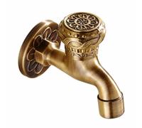 kowaku Single-Cold-Water Feature-Mounted Brass Faucet Rust Resistant Tapping-Profile Spigot for Laundry Room, Cleaning Areas, Outdoor Washing Area, Style A
