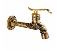 kowaku Single-Cold-Water Feature-Mounted Brass Faucet Rust Resistant Tapping-Profile Spigot for Laundry Room, Cleaning Areas, Outdoor Washing Area, Style C