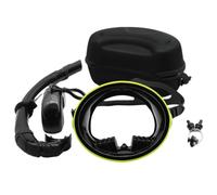 kowaku Snorkeling Gear with Case Low-Profile Snorkel Facepiece Panoramic Carrying Pouch for Travel , Black Yellow , Adult