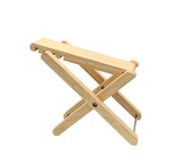 kowaku Space-Saving Guitar Footrest | Smooth Wood-Grain Finish, Guitar Foot Stool, Portable, Bamboo Foot Stool with Folding Frame, for Home Studio, Wood Color