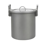 kowaku Titanium Rice Steamer Soup Pot Cooking Pan With Portable Design And Two Side Handles Suitable for home kitchens camping picnics RV travel hiking