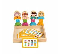 kowaku Toy Educational Toy Stacking Toy Sorting Puzzle Mermaid Dress Base With Vertical Rods For Hand Eye Coordination And Logical Thinking Suitable for, Mermaid Box
