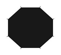 kowaku Trampoline Shade Cover, Black Easy to Install for 8 Poles Tearproof Trampolines Canopy, Sun Protection Cover, 10ft