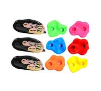 kowaku Tree Climbing Holds for Kids Climber with Tensioner Outside Climbing Artificial Rocks, 6 Climbing Holds