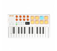 kowaku USB-Powered MIDI Controller with Pads | Compact Portable Design, Instrument, for Home Studio, White
