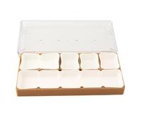 kowaku Watch Parts Storage Box Watch Tools Storage Container Craft Box Carry Case Lightweight Watch Movement Holder for Watchmaker, Khaki