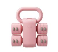 kowaku Women Dumbbell Pair Compact Space-Saving Adjustable Weight System with Barbell Kettlebell Sturdy Odorless Materials for Home Gym Exercise Floor Protection, Grapefruit Green