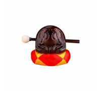 kowaku Wooden Fish Instrument Buddhist Temple Block Percussion Drum Gong Hand With Clear Resonant Hollow Tone Suitable for chanting meditation prayer home altar decor, Dark Red, 3.5 Inch