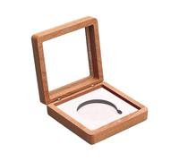 kowaku Wooden Presentation Display Box with Clear Top, Collection Storage Case, Commemorative Holder for Presents Medals, White