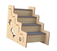 kowaku Wooden Ramp for Pets, Cat And Dog Step for Indoor Use, Suitable for Small Animals, 4 layer