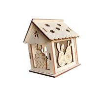 kowaku Wooden Spring Houses Craft Kit,DIY Easter Village House,Creative,Easter Crafts for Table Decorations for Kids Boys Girls, Style A