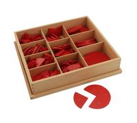 kowaku Wooden Tray with Fraction Pieces Hands-on Educational Fraction Teaching Aid Educational Learning Toy for Preschoolers, Homeschool, Kindergarten