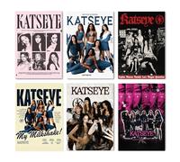 KOWASO 6 Sheets Katseye Poster, Top Idol Girl Groups Colorful Poster, Wall Hanging for Bedroom Dorm Studio, Trendy Room Decor Backdrop 34.5 * 24 cm