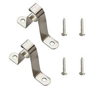 Kowibcl 7/16” Cafe Rod Brackets,Set of 2 Curtain Rod Brackets for mounting a Curtain Rod to The Wall,Nickel…