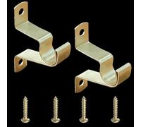 Kowibcl 7/16” Cafe Rod Brackets,Set of 2 Curtain Rod Brackets for mounting a Curtain Rod to The Wall,Gold…