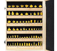 KOWOOD Router Bits Set 1/4 Inch Shank ,70 Piece Router Bit Set