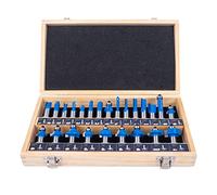 KOWOOD Router Bits Sets of 24A Pieces 1/2 Inch Shank Router Bit Set T Shape - for Commercial Users and Beginners