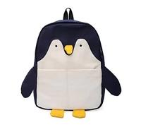 KOWVOWZ Kawaii Frog Large Novelty Backpack Girl Boy Teen Cute Funny Panda Animal High School Backpack Laptop Bookbag, Penguin, L, Classic