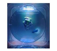 KOWVOWZ Natural Shape Floating Rocks Fish Tank Decorations, Painted Moss Aquarium Decorations, Avatar Pandora Float Islands Landscape Fish Tank Accessories (S)