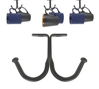 KOXHERO Mug Hook Under Kitchen Cabinet/Shelf 20Pcs Double Prong Ceiling Hanger Hang 40 Coffee Cups Black Display Mug Utensils Holder Rack for Office Cafe Bar Closet Bathroom Laundry Room
