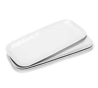 KOXIN-KARLU Melamine Trays, 14.75-inch Serving Trays and Platters, set of 3 White | Hammered Style, 100% Melamine, BPA Free