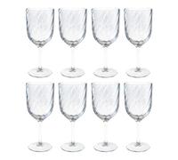 KOXIN-KARLU Unbreakable Classic 14 ounce All-Purpose Plastic Stem Wine Glasses Acrylic Glasses, Set of 8 Clear