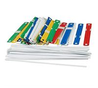 KOXLONG 50 Pcs Prong Paper Fasteners Durable Plastic Filing Fasteners Colored Filing Binding Material Folder for Office School Paper Files, Multicolor