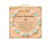 KOXMOON Birthday Gifts for 10 Year Old Girl Gifts Daisy Bracelet Girly Girl Stuff for Teen Teeanage Girls Daughter Niece, I Love You Every Daisy, Adjustable, Metal, no gemstone
