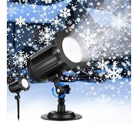 KOXUIUF 2024 New Christmas Projector Lights Outdoor, Waterproof & Adjustable LED Christmas Snowflake Projector Lights Indoor for Halloween, Christmas, Home Birthday Party and Garden Decoration