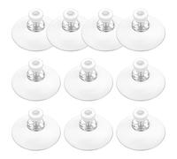 KOXXIAMOQ 10 Pcs Suction Cups with M4 Screws, 41mm Plastic Suction Pads, Window Suckers, Clear Sucker Pads Sucker Cups with 10 Pcs Knurled Nuts for Glass Mirror Wall Door and Craft Projects