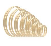 KOXXIAMOQ 14 Pcs Wooden Hoops for Craft, Bamboo Floral Hoops for Crafting, Wooden Rings for Crafts Macrame Dream Catcher Ring Wedding Wall Hanging Decorations, 8/10/13/15/17/18/20cm