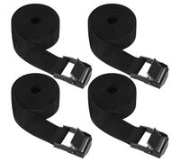 KOXXIAMOQ 4 Pcs Ratchet Tie Down Straps Heavy Duty Lashing Straps with Buckles, 25mm x 2m Adjustable Tensioning Belts, Quick Release Cam Buckle Strap for Motorcycle Luggage Trailer Vans Cargo Strap