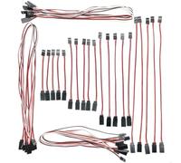 Koxxlo 35 Pcs 3-Pin Extension Cable Cord Male to Female Lead Wire Connectors for Servo Extension Connection Control Board Remote Control Parts (7 Sizes)