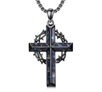 KoyeKei American Flag/Eagle/Star Necklace for Women 925 Sterling Silver Gold Black 4th of July American Flag Pendant Jewelry for Wife Sister Girlfriend, Medium, Sterling Silver, Abalone Shell