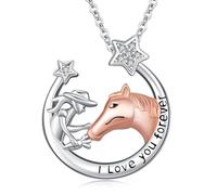 KoyeKei Cute Animal Necklace for Women 925 Sterling Silver Animal Pendant Jewelry Christmas Birthday Gifts for Daughter, Medium, Sterling Silver, Zircon